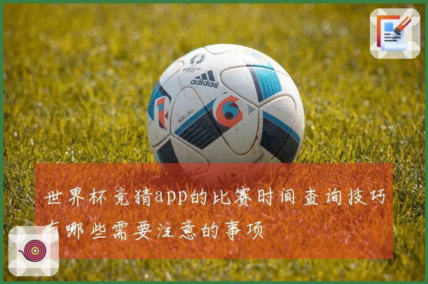 世界杯竞猜app的比赛时间查询技巧有哪些需要注意的事项